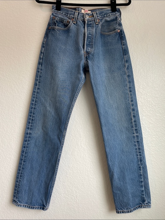 Levi's Other - Levi's Men's 501 Button-fly Straight Jeans in Medium Blue Wash 28 x 32
